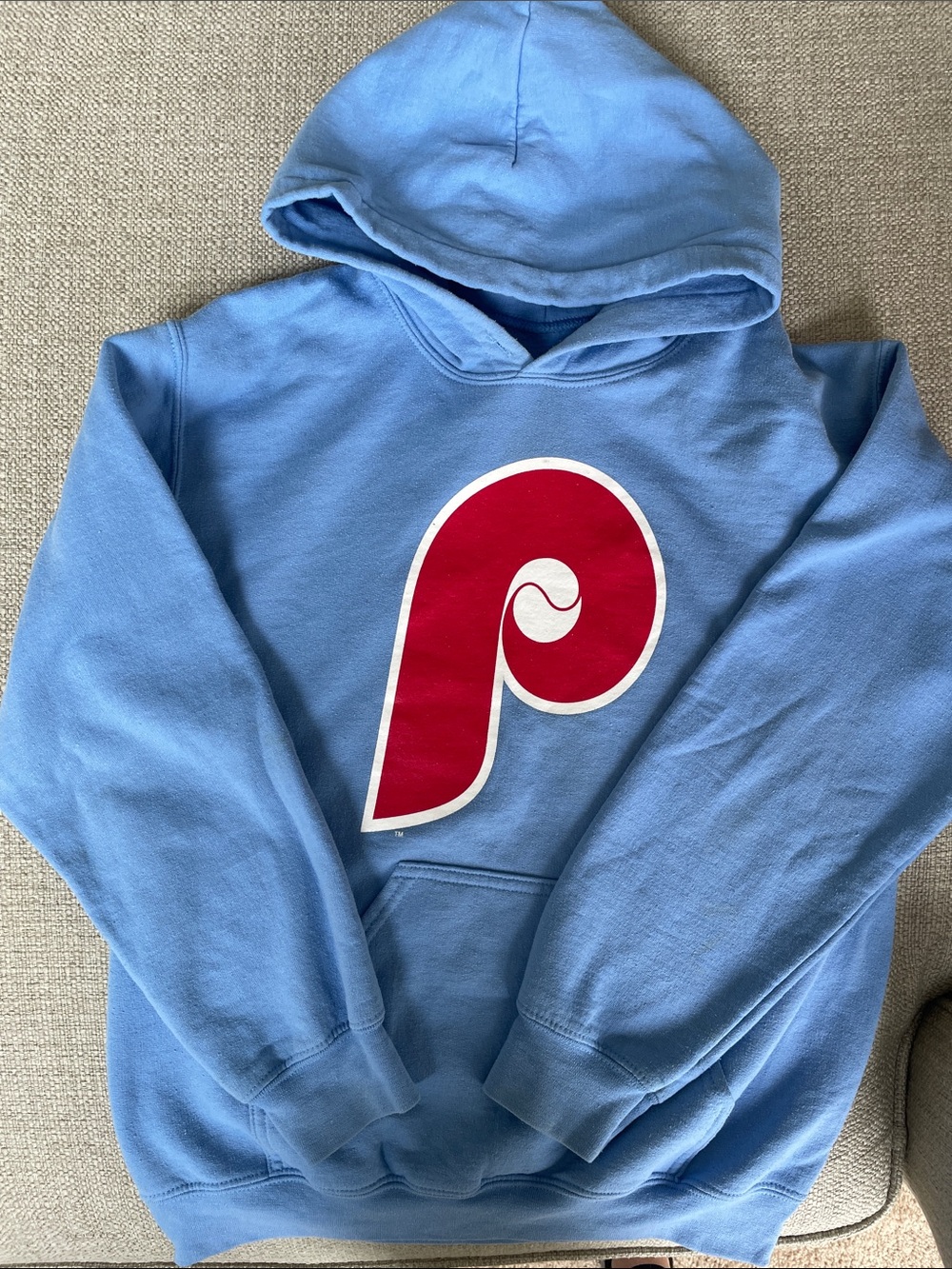 Philadelphia Phillies Light Blue Hoodie with Red Logo